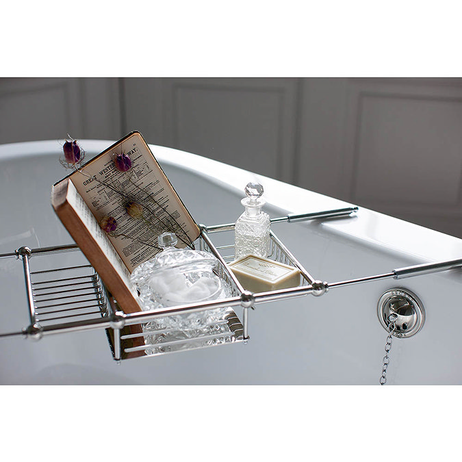 Arcade Nickel Bath Mounted Extendable Bath Rack  Standard Large Image