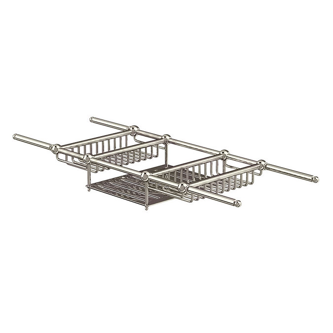 Arcade Bath Mounted Extendable Bath Rack - Nickel Large Image