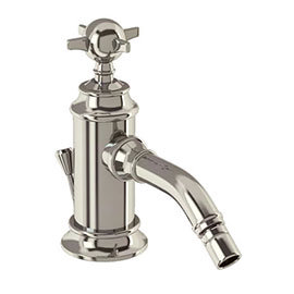 Arcade Bidet Mixer with Pop-up Waste - Nickel - Various Tap Head Options Medium Image