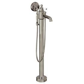 Arcade Floor Mounted Freestanding Bath Shower Mixer - Nickel Large Image