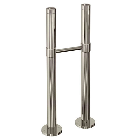 Arcade Freestanding Bath Standpipes with Support Bar - Nickel Large Image