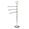 Arcade Freestanding Triple Towel Rail Stand - Nickel Large Image