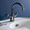 Arcade Highneck Monobloc Basin Mixer Tap with Tap Handles - Nickel - ARC14-NKL Profile Large Image