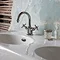 Arcade Highneck Monobloc Basin Mixer Tap with Tap Handles - Nickel - ARC14-NKL  Feature Large Image