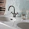 Arcade Highneck Monobloc Basin Mixer Tap with Tap Handles - Nickel - ARC14-NKL Feature Large Image