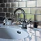 Arcade Highneck Monobloc Basin Mixer Tap with Tap Handles - Nickel - ARC14-NKL  Standard Large Image