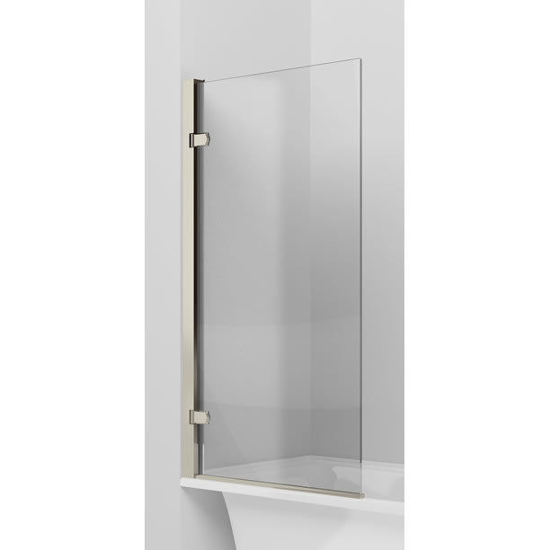 Arcade Hinged Bath Screen - Nickel - ARC45 Large Image