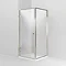 Arcade Hinged Shower Door & Side Panel - Nickel - Various Size Options Large Image