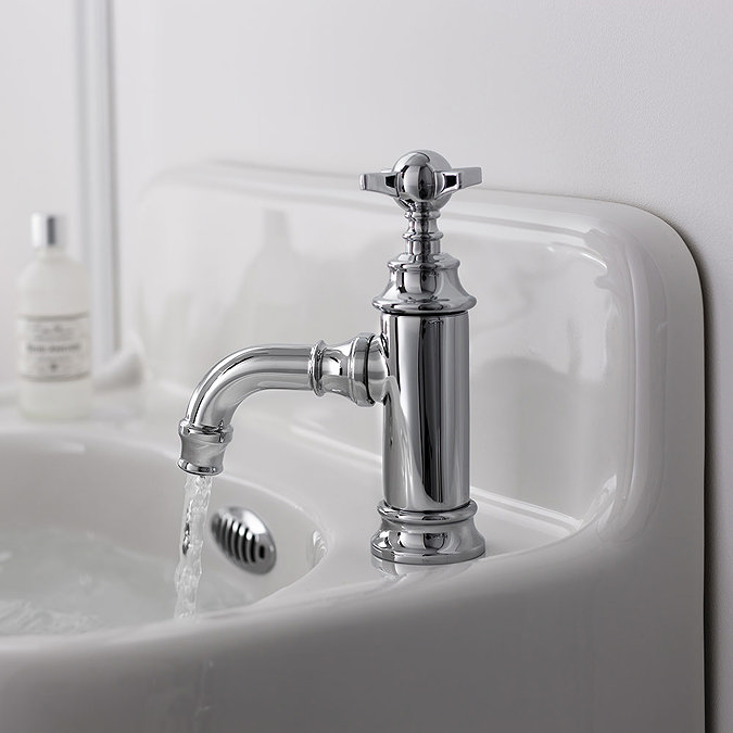Arcade Monobloc Basin Mixer Tap with Tap Handle - Chrome - ARC12-CHR Profile Large Image