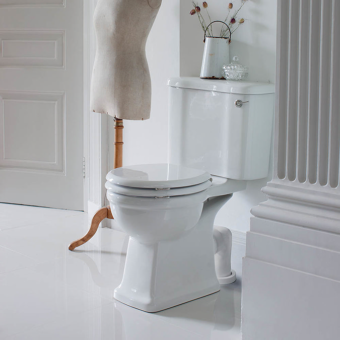 Arcade Open Back Close Coupled Traditional Toilet - Lever Flush  Feature Large Image