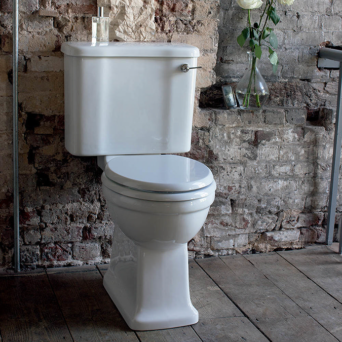 Arcade Open Back Close Coupled Traditional Toilet - Lever Flush Profile Large Image