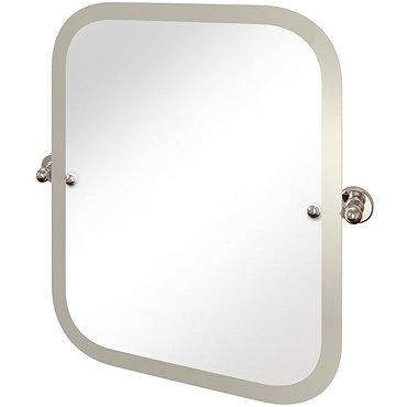 Arcade Rectangular Swivel Mirror with Nickel Plated Brass Wall Mounts Profile Large Image