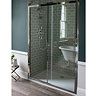Arcade Single Slider Shower Door - Nickel - 2 x Size Options Feature Large Image