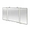 Arcade Three Fold Mirror with Nickel Plated Brass Frame Large Image