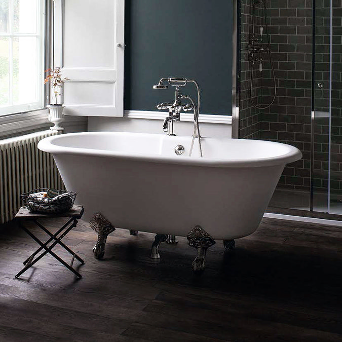 Arcade Vigo Freestanding Natural Stone Bath with Traditional Legs - 1690 x 800mm Large Image