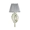 Arcade Wall Light with Oval Base and Silver Chiffon Shade - Nickel Large Image