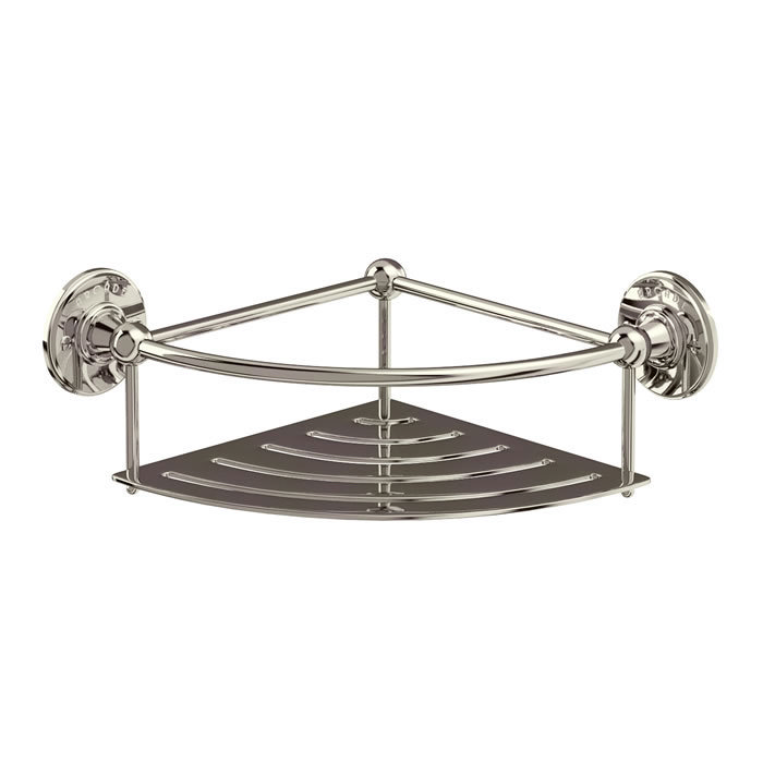 Arcade Wall Mounted Deep Corner Basket - Nickel Large Image