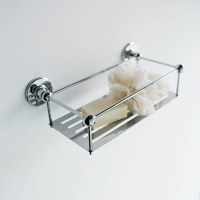 Arcade Wall Mounted Deep Rectangular Basket - Nickel Feature Large Image