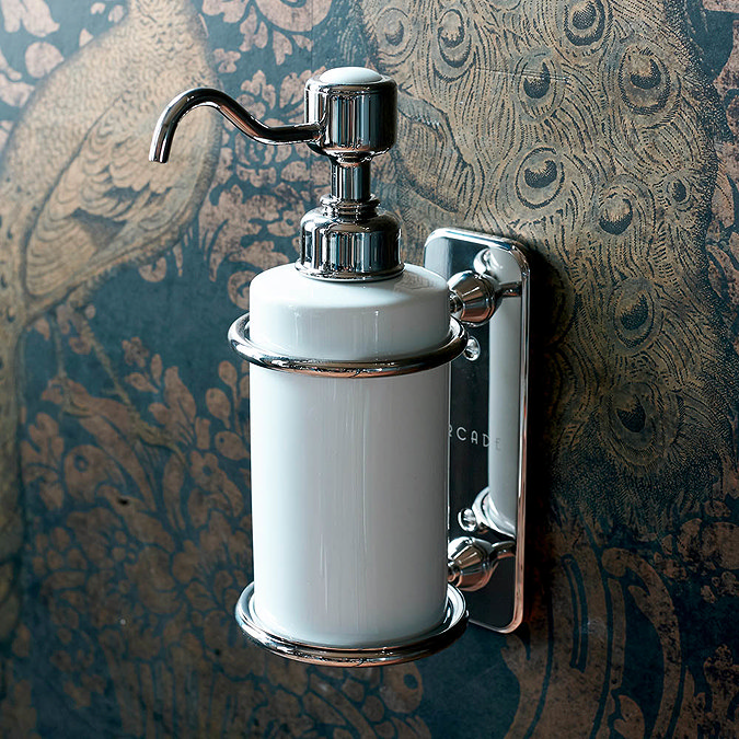 Arcade Wall Mounted Single Soap Dispenser - Nickel Profile Large Image