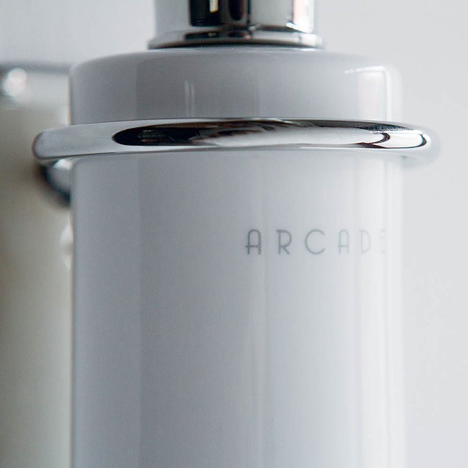 Arcade Wall Mounted Single Soap Dispenser - Nickel  Feature Large Image