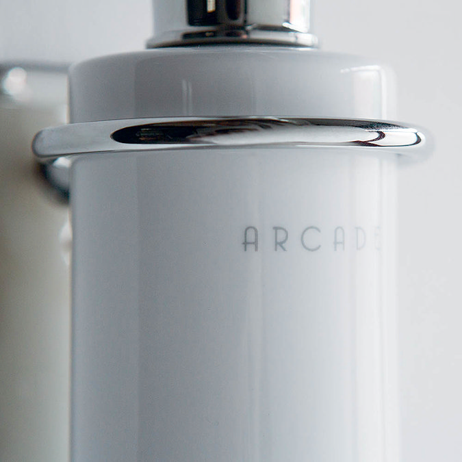 Arcade Wall Mounted Single Soap Dispenser - Nickel Feature Large Image