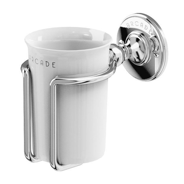 Arcade Wall Mounted Tumbler & Holder - Chrome - ARCA2-CHR Large Image