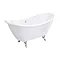 Arcadia Cast Iron Bath with Chrome Feet (1780 x 750mm Slipper Roll Top)  Profile Large Image