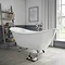 Arcadia Cast Iron Bath with Chrome Feet (1780 x 750mm Slipper Roll Top) Large Image