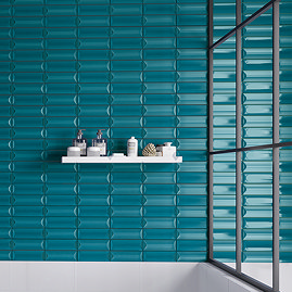Arcane Metro Gloss Teal Wall Tiles - 150 x 300mm