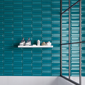 Arcane Metro Gloss Teal Wall Tiles - 150 x 300mm