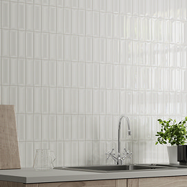 Arcane Metro Gloss White Wall Tiles - 150 x 300mm
