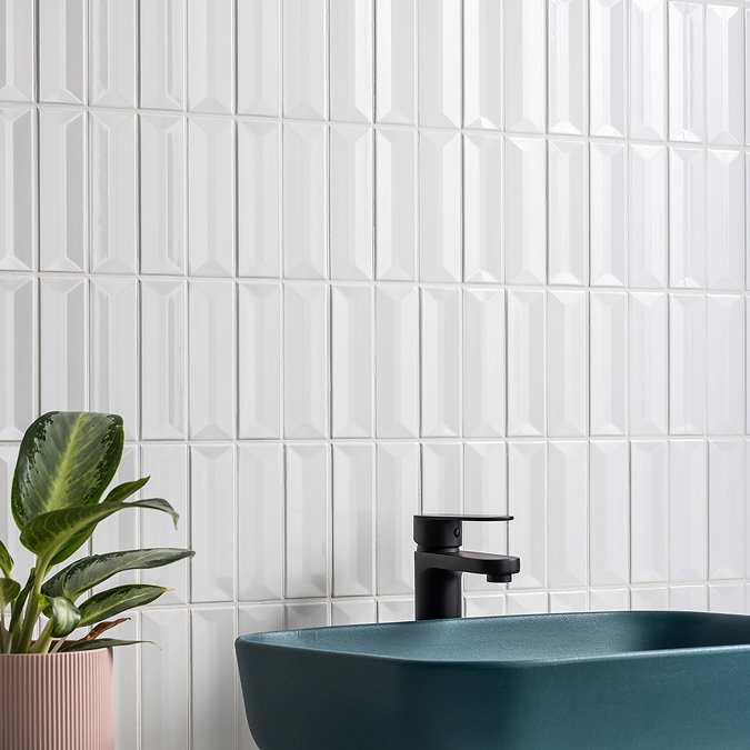 Arcane Metro Gloss White Wall Tiles - 150 x 300mm