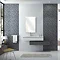 Arden Anthracite Linen Effect Hexagon Decor Wall Tiles - 30 x 60cm Profile Large Image