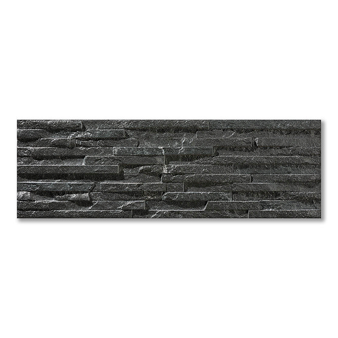 Arenzo Black Stone Effect Split Face Tiles - 170 x 520mm