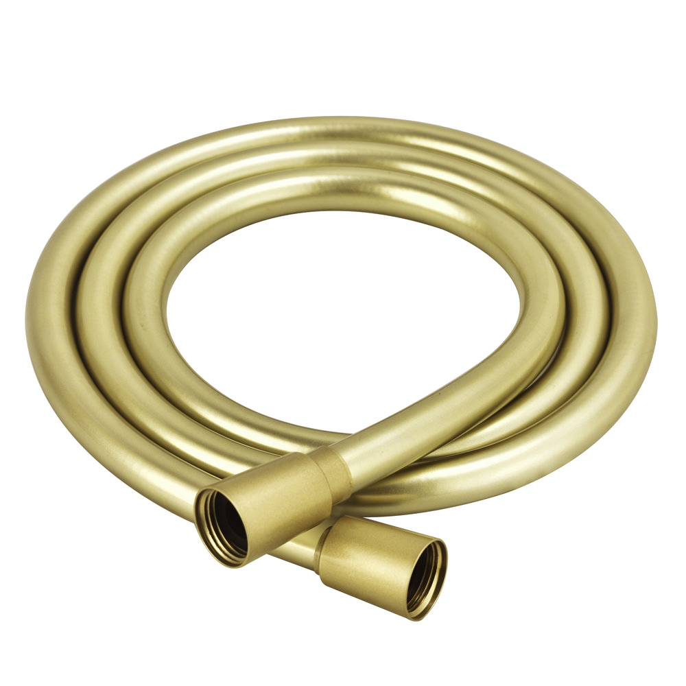 Arezzo 1.5m Smooth Shower Hose Brushed Brass Victorian Plumbing UK