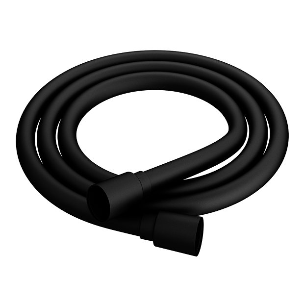 Arezzo 1.5m Smooth Shower Hose Matt Black Victorian Plumbing UK