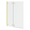 Arezzo 10mm Easy-Clean Double Panel Hinged Bath Screen Brushed Brass (1050 x 1500mm)
