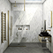 Arezzo 10mm Glass Wet Room Ceiling Support Arm Brushed Brass