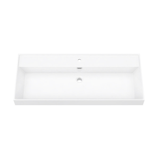 Arezzo 1000 Chrome Framed Washstand with Gloss White Open Shelf and Basin