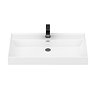Arezzo Countertop Basin Unit - Gloss White with Black Frame - 1000mm inc. Basin  Standard Large Image