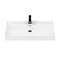 Arezzo Countertop Basin Unit - Gloss White with Black Frame - 1000mm inc. Basin  Standard Large Image