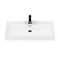 Arezzo Countertop Basin Unit - Gloss White with Black Frame - 1000mm inc. Basin Standard Large Image