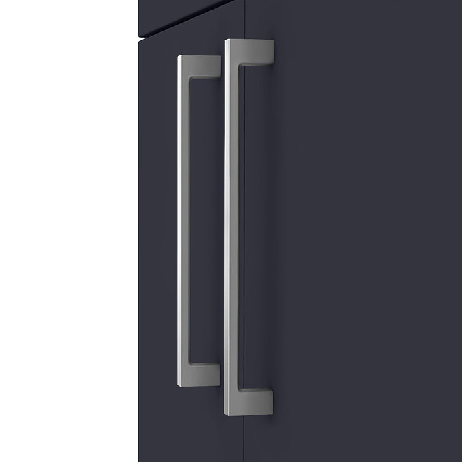 Arezzo 1000 Matt Blue Semi-Recessed Round Combination Vanity Unit (Chrome Flush & Handles) Profile