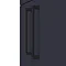Arezzo 1000 Matt Blue Semi-Recessed Round Combination Vanity Unit (Matt Black Flush & Handles) Prof