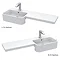 Arezzo 1000 Matt Grey Semi-Recessed Round Combination Vanity Unit (Chrome Flush & Handles) addition
