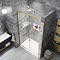 Arezzo 1000 x 1950 Soft Closing Sliding Shower Door - Brushed Brass