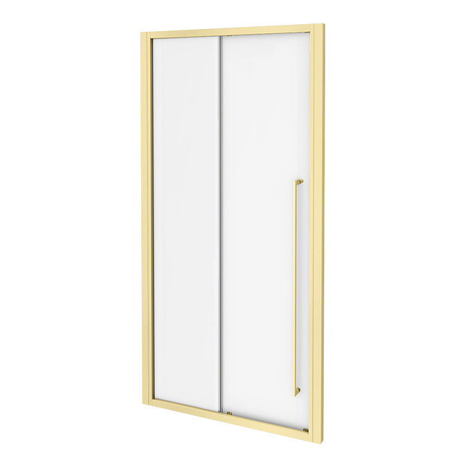 Arezzo 1000 x 1950 Soft Closing Sliding Shower Door - Brushed Brass