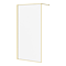 Arezzo 1000 x 2000 Brushed Brass Slim Frame Frosted Glass Wetroom Screen