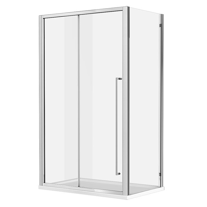 Arezzo 1000 x 800 Soft Closing Sliding Shower Door Enclosure - Chrome