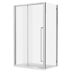 Arezzo 1000 x 800 Soft Closing Sliding Shower Door Enclosure - Chrome